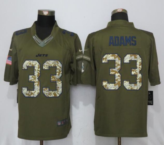 Men New York Jets #33 Adams Green Nike Salute To Service Limited NFL Jerseys